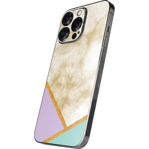 Angled Marble iPhone 14 Pro Skin